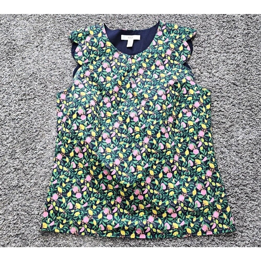 1901 Shirt Womens Extra Small Tank Top Blouse XS Lemon Grapefruit